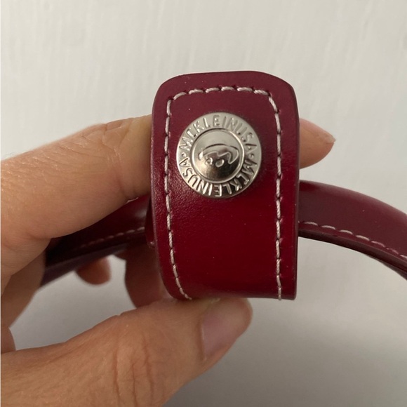 McKlein Lake Forest Laptop Briefcase Red Leather Satchel with side strap. LARGE - Picture 11 of 11